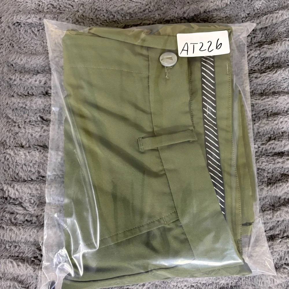 Primo Golf Joggers Mens 34 Regular Olive Green Stretch Performance Ankle Zip
